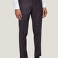 Burgundy Window Pane Suit Super 120's Stretch Wool