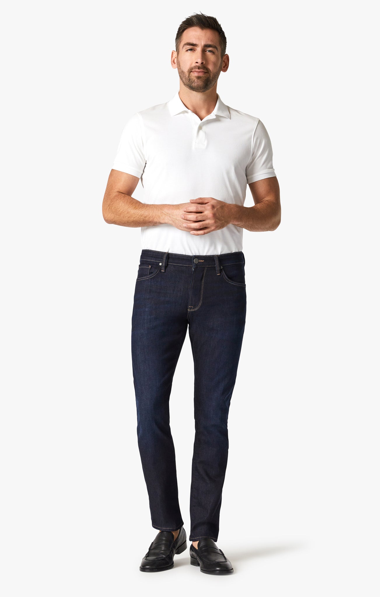 34 HERITAGE COOL TAPERED LEG JEANS (RINSE BRUSH SOFT)