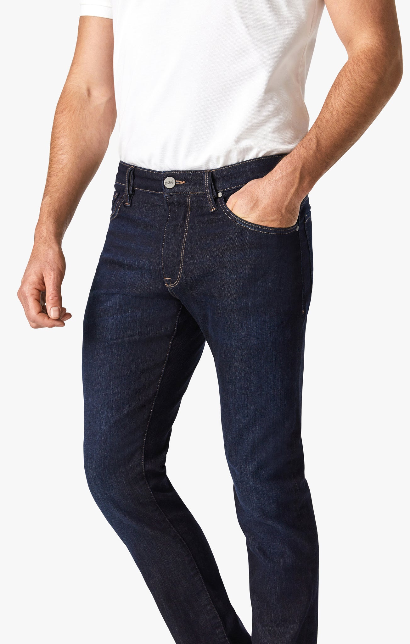 34 HERITAGE COOL TAPERED LEG JEANS (RINSE BRUSH SOFT)