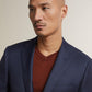 Navy Blue Sharkskin Suit