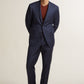 Navy Blue Sharkskin Suit