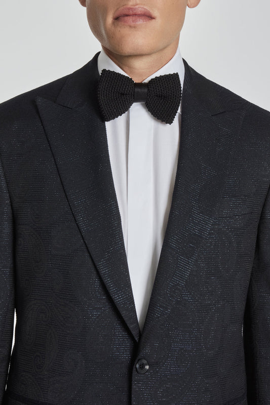 Black Paisley Peak Dinner Jacket