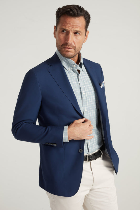Royal Blue Super 150s Poplin Blazer