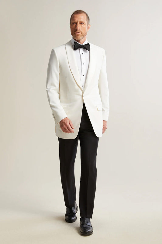 Ivory Shawl Collar Dinner Jacket