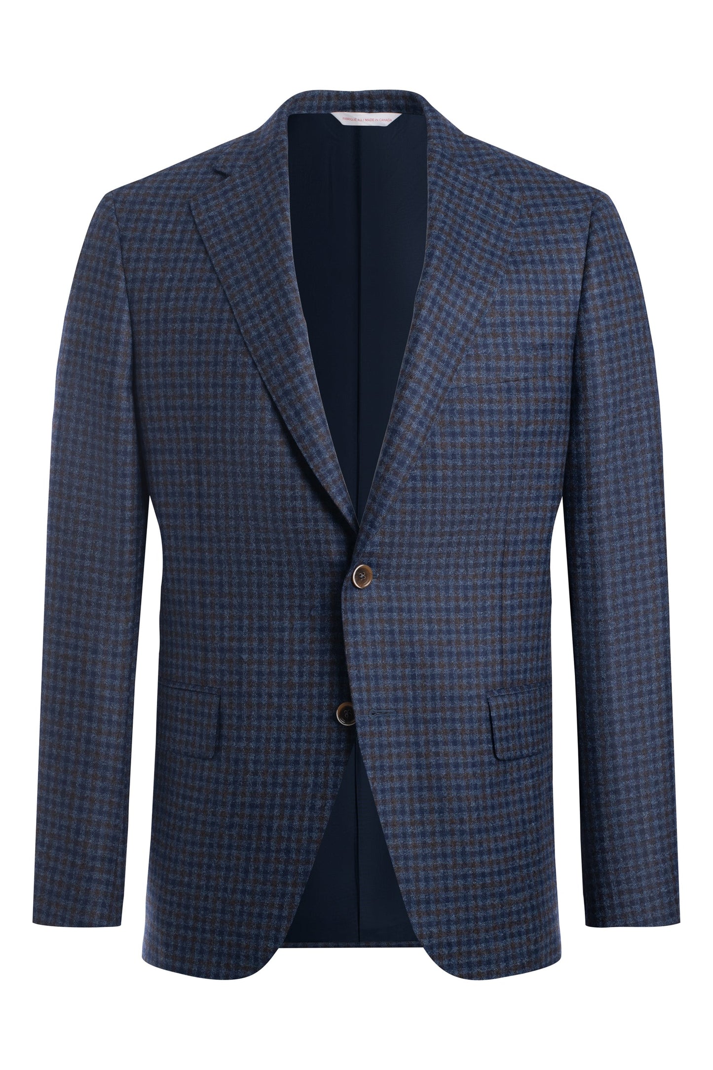 Deep Ocean Pure Wool Check Jacket