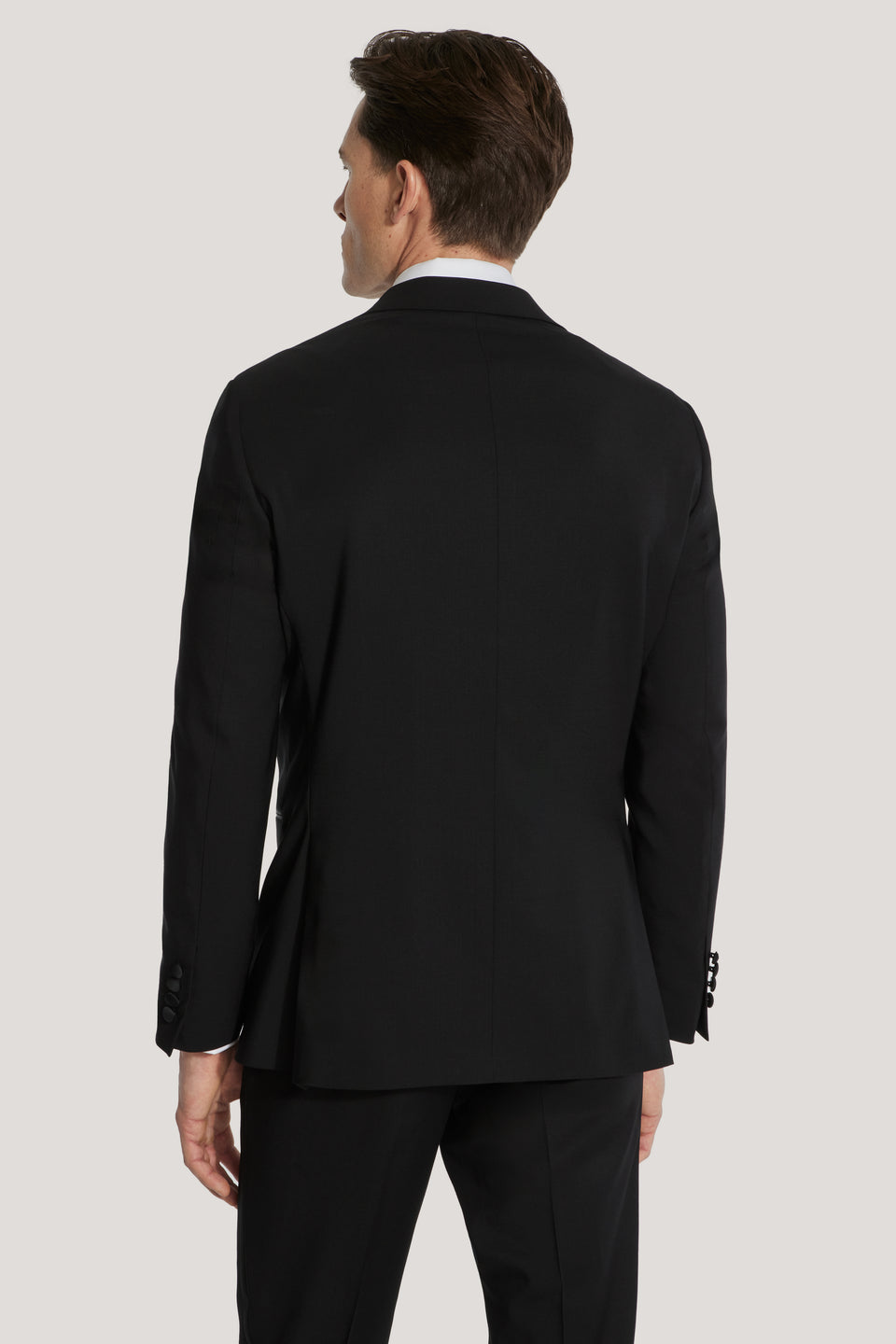 Black Super 130's Peak Tuxedo