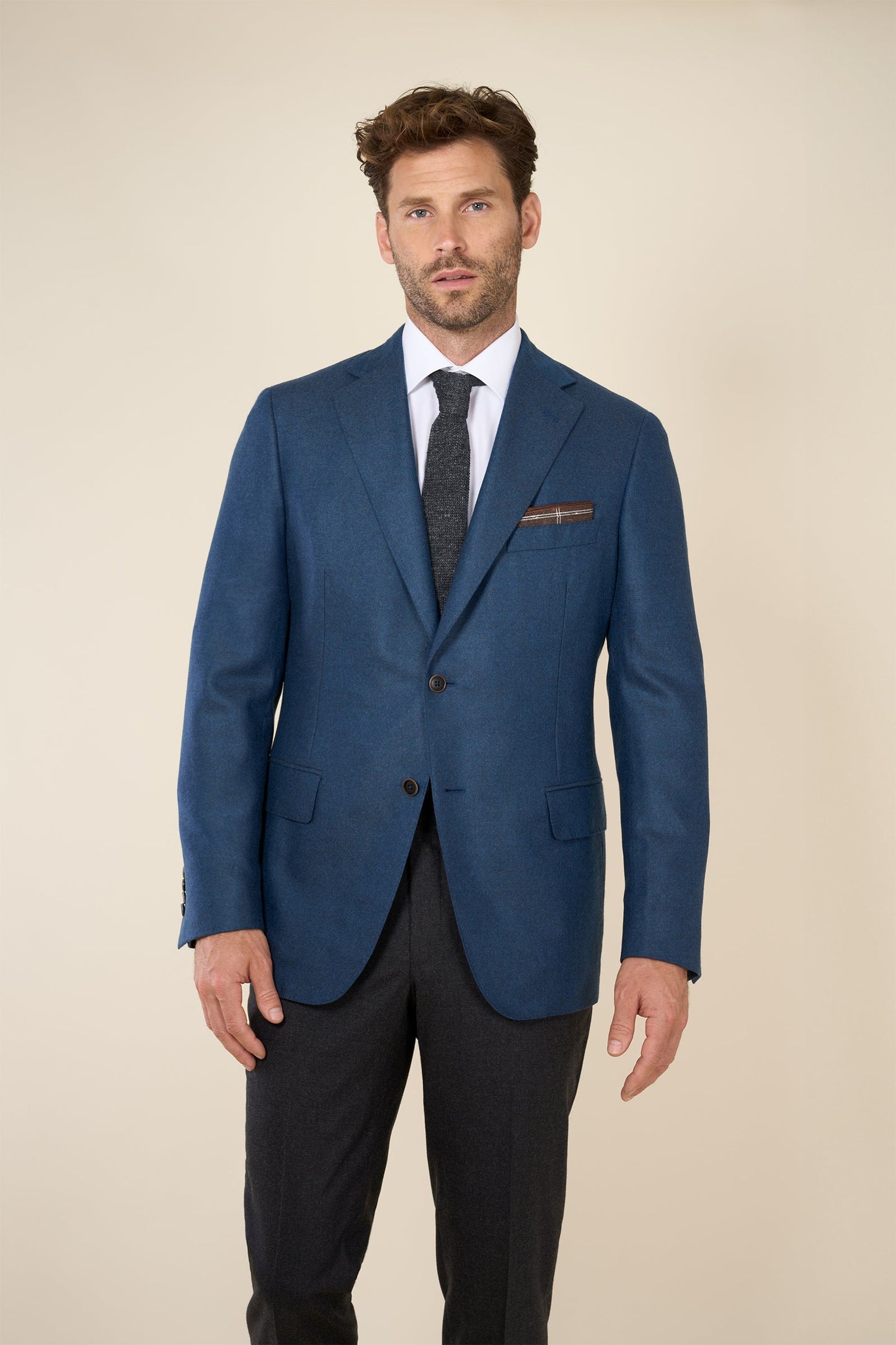 Royal Blue Cashmere Silk Jacket