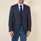 Blue Cashmere Wool Herringbone Jacket