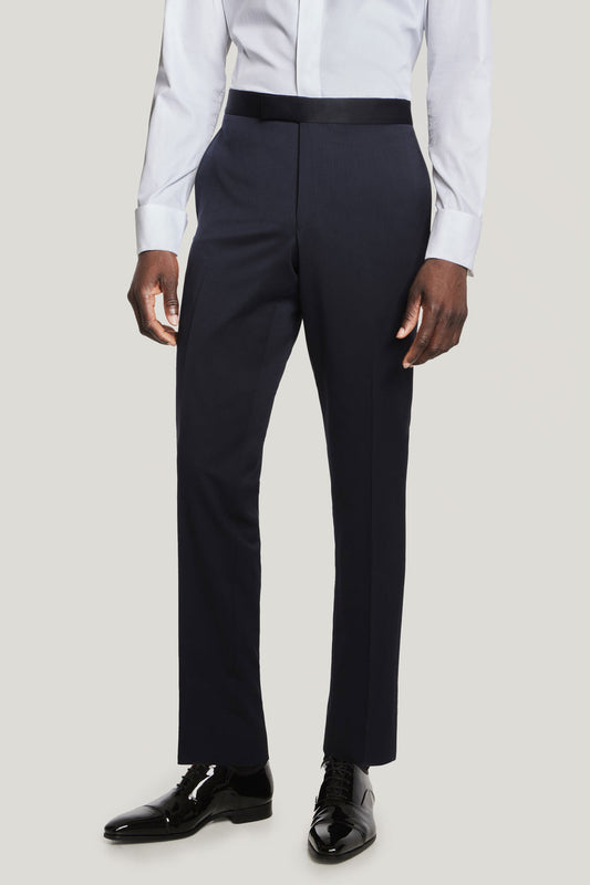 Navy Super 130's Tuxedo Pants