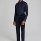Navy Solid Cotton Oxford Dress Shirt
