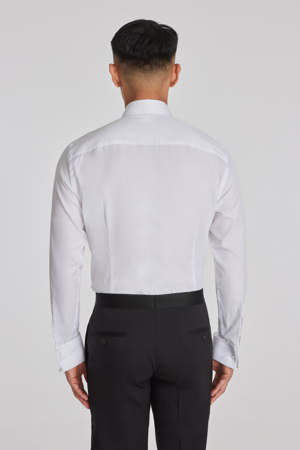 Formal Cotton Tuxedo Shirt in White