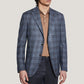 Mid Blue & Brown Wool Sport Coat