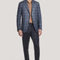 Mid Blue & Brown Wool Sport Coat