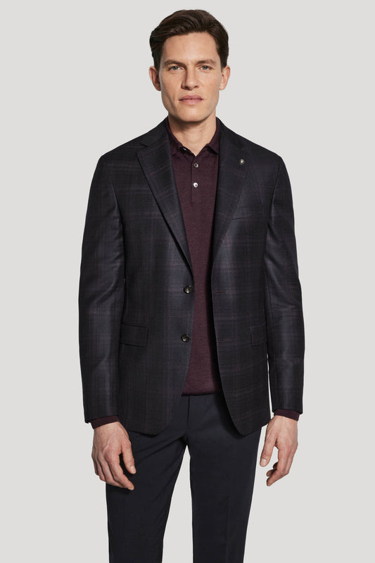 Burgundy Plaid Sport Coat