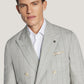 Light Grey Double Breasted Pinstripe Suit