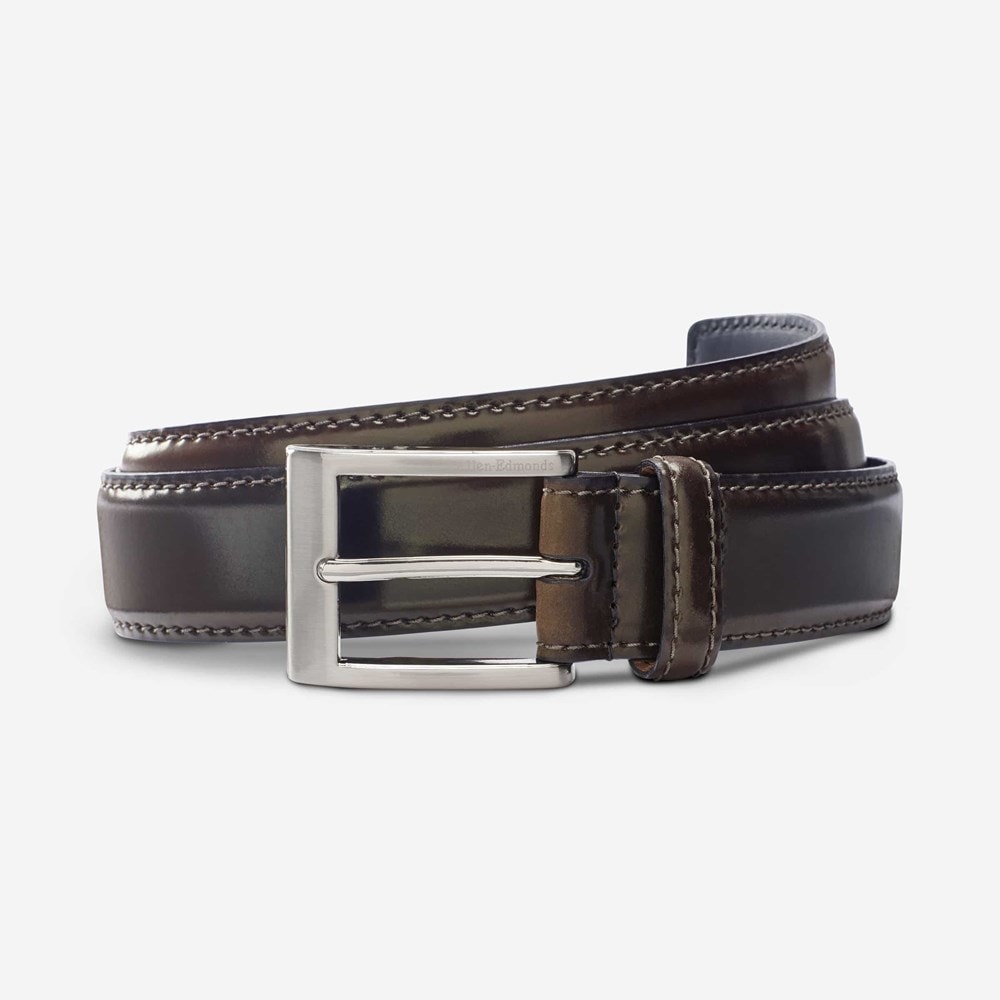 ALLEN EDMONDS CORDOVAN AVENUE II DRESS BELT (BROWN)