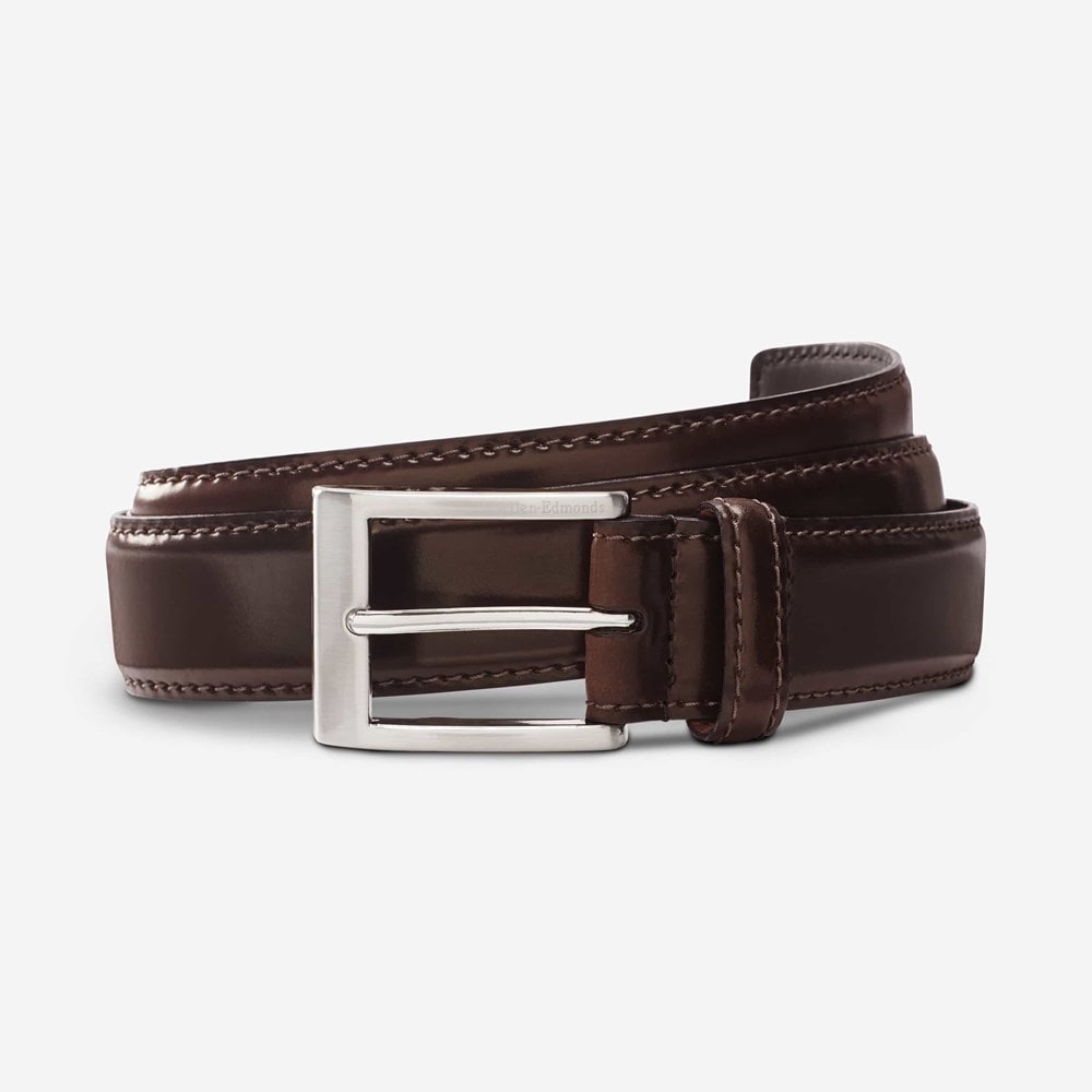 ALLEN EDMONDS CORDOVAN AVENUE II DRESS BELT (BURGUNDY)