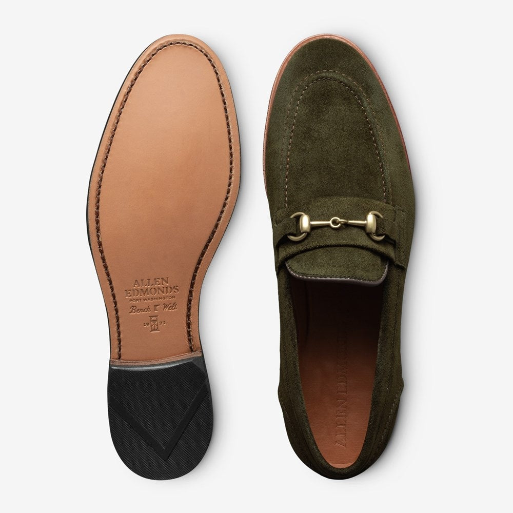 ALLEN EDMONDS RANDOLPH BIT LOAFER - HUNTER GREEN SUEDE