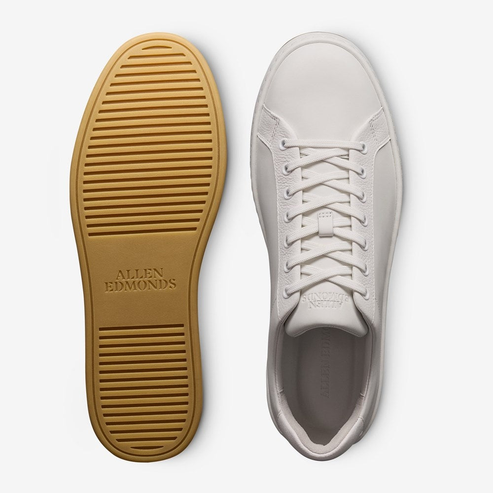 ALLEN EDMONDS BARNES LACE-UP SNEAKER - WHITE