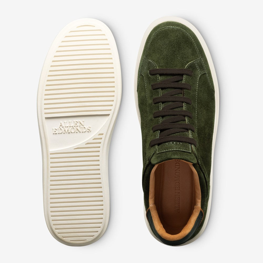 ALLEN EDMONDS OLIVER SLIP-ON SNEAKER - GREEN SUEDE