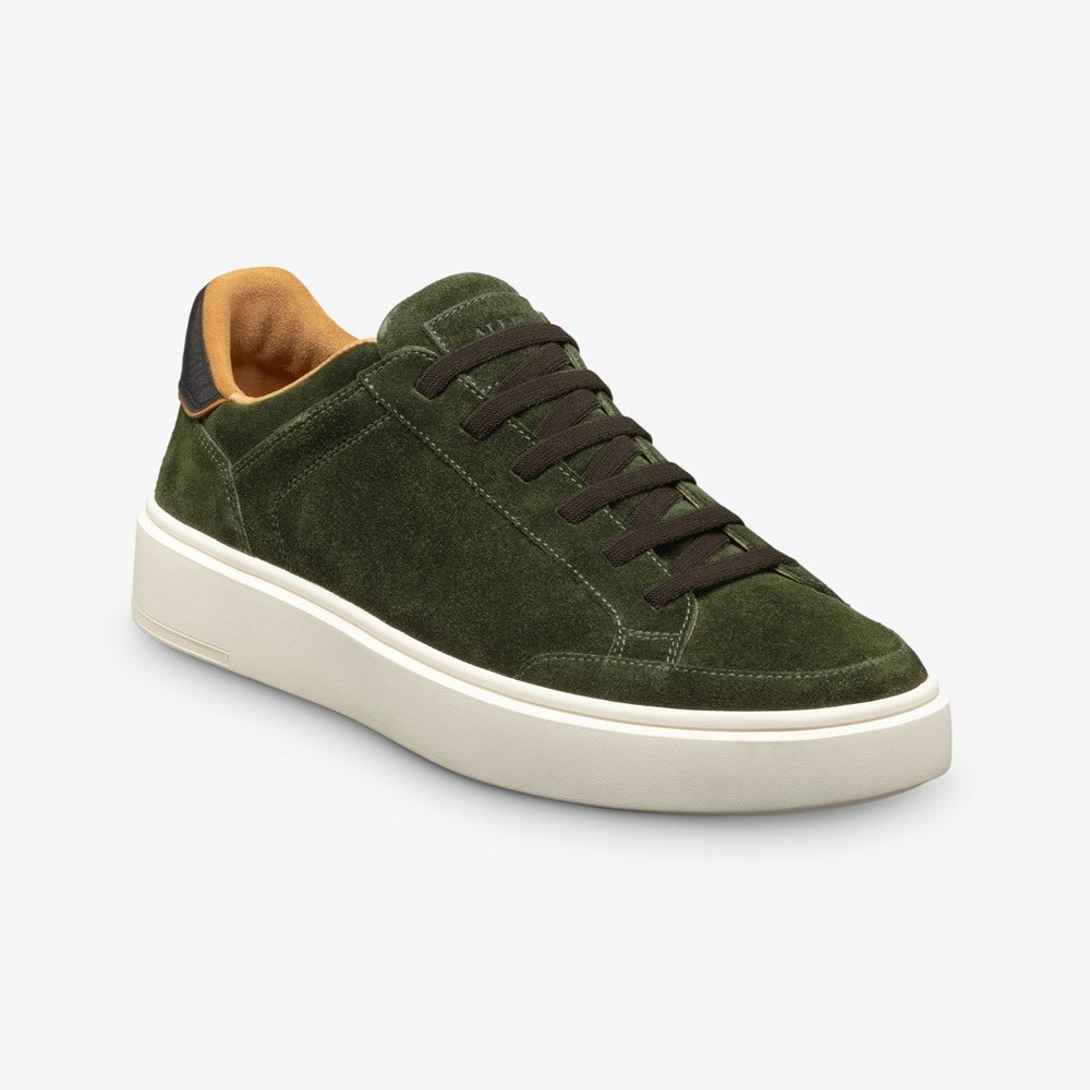 ALLEN EDMONDS OLIVER SLIP-ON SNEAKER - GREEN SUEDE