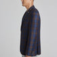 JACK VICTOR MIDLAND NAVY & BROWN PLAID SUPER 130'S BLAZER