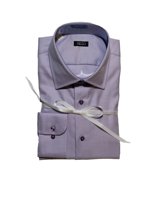 Rego Purple Dobby Dress Shirt