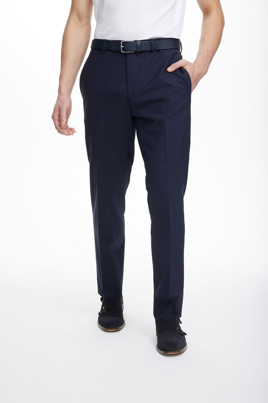 NAVY SOLID DEAN WOOL STRETCH SUIT